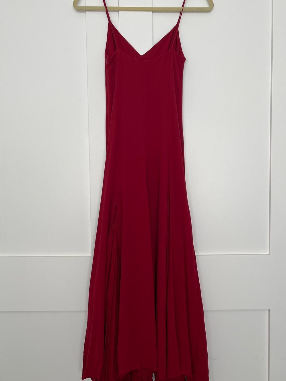 Moschino Couture Vintage 90s Red Slip Pleated Dress XS